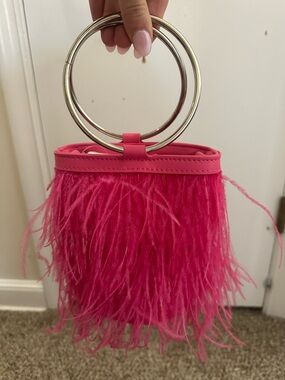 Free People NWT Pink Feather Purse